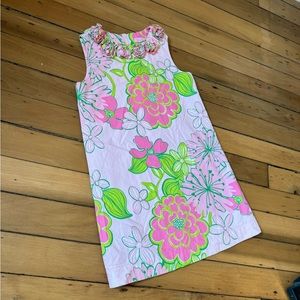 Lily Pulitzer Floral Pink and Green Shift Dress